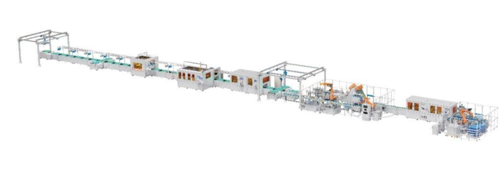 方壳电池模组 PACK 生产线:自动化率95%如何重塑电池智造新格局(图2) 方壳自动模组PACK线.png